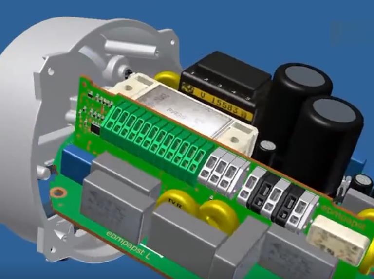  风机的装配动画，看看机械结构